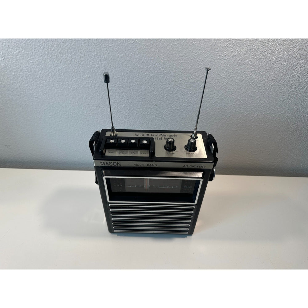 VINTAGE *NEW* 1970's Mason Multi-Band AM-FM-TV-Air-PB-Weather Solid State Radio