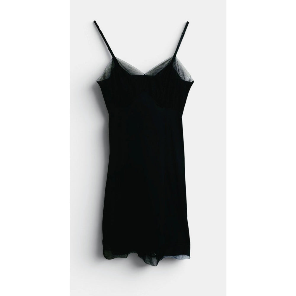VINTAGE *NEW* 1960's Van Raalte Women's Black with Lace Trim Slip Dress Size 32