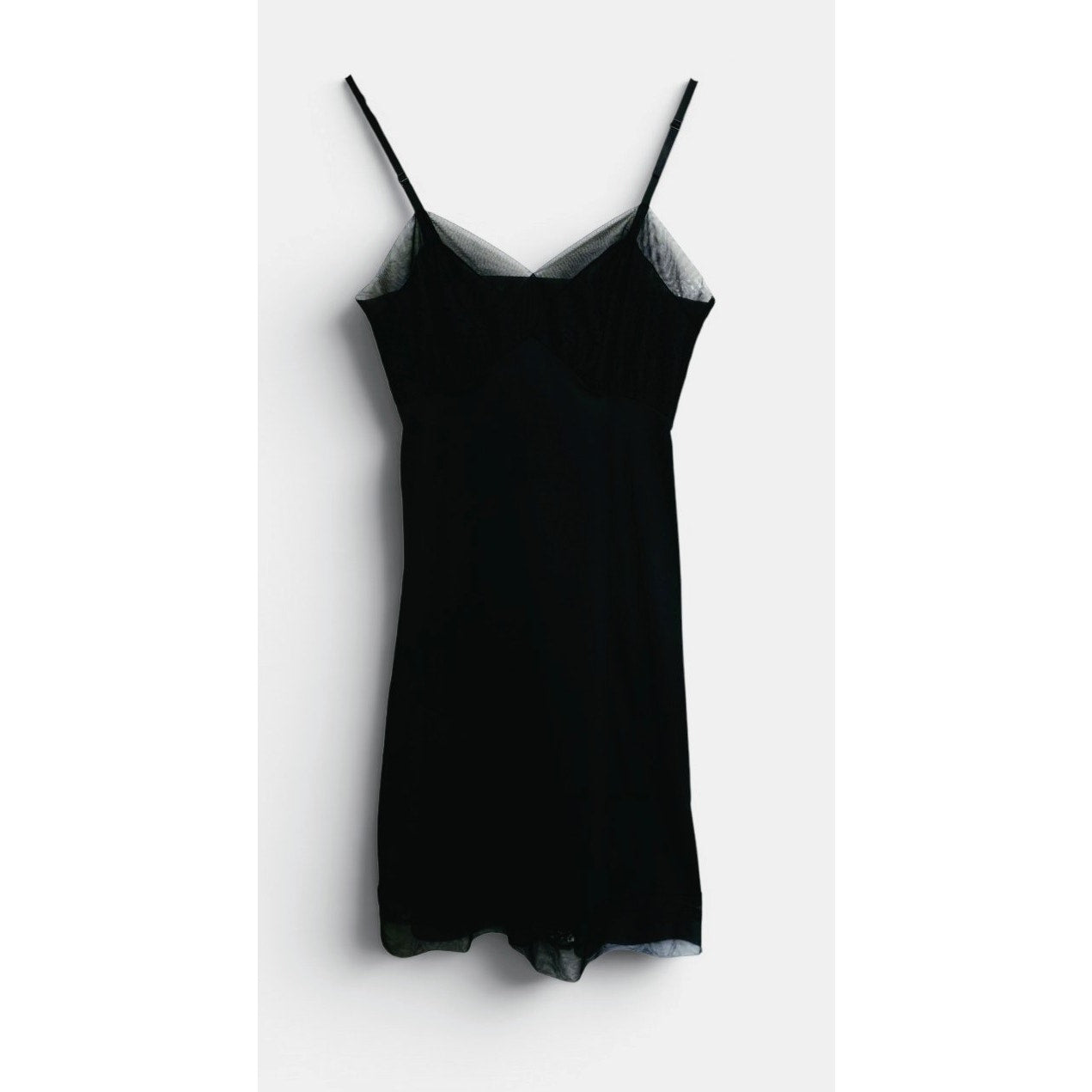 VINTAGE *NEW* 1960's Van Raalte Women's Black with Lace Trim Slip Dress Size 32