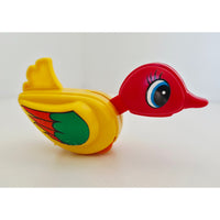 VINTAGE *NEW* 1970's Dizzy Duckling Wind-Up Yellow Toy Made in Hong Kong