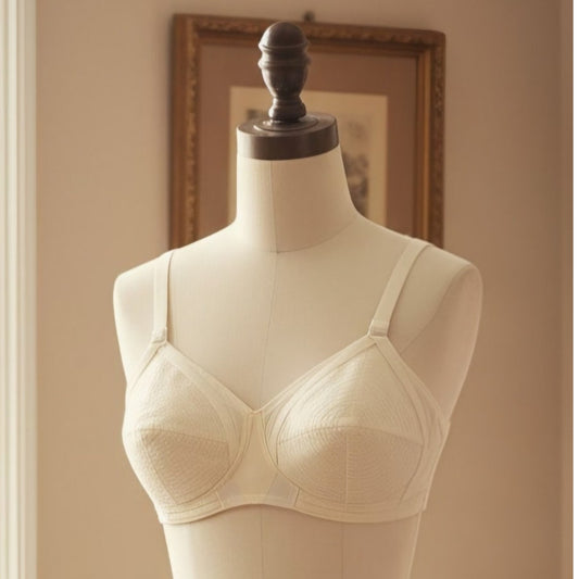 VINTAGE *NEW* 1960's Super-Form Women's Cream Bullet Bra Size 38B USA