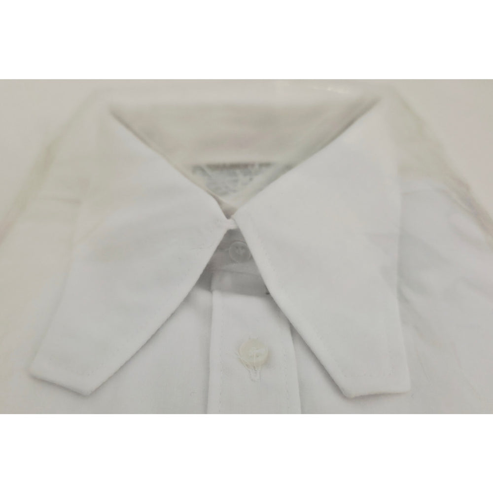 VINTAGE *NEW* 1960's Women's Mini Fashion Shirt White Cotton Blend Size 36