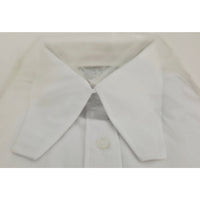 VINTAGE *NEW* 1960's Women's Mini Fashion Shirt White Cotton Blend Size 36