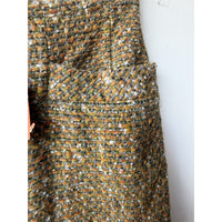VINTAGE *NEW* 1960's Women's Tweed Italian Wool Mid-length Zip Skirt Size S