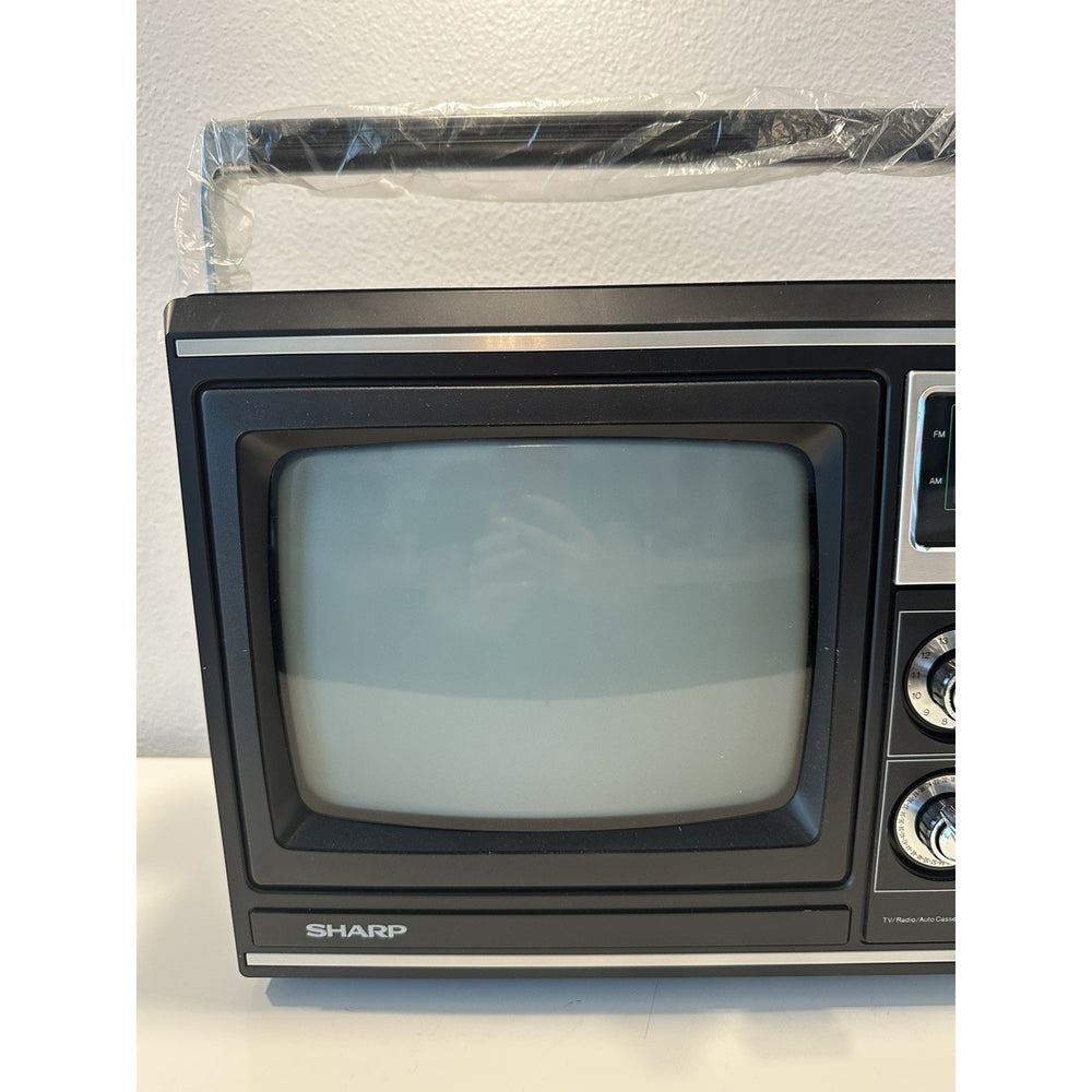 VINTAGE *NEW* 1980's Sharp 3M-79 Tri-Mate 1000B B&W AM/FM  Cassette TV