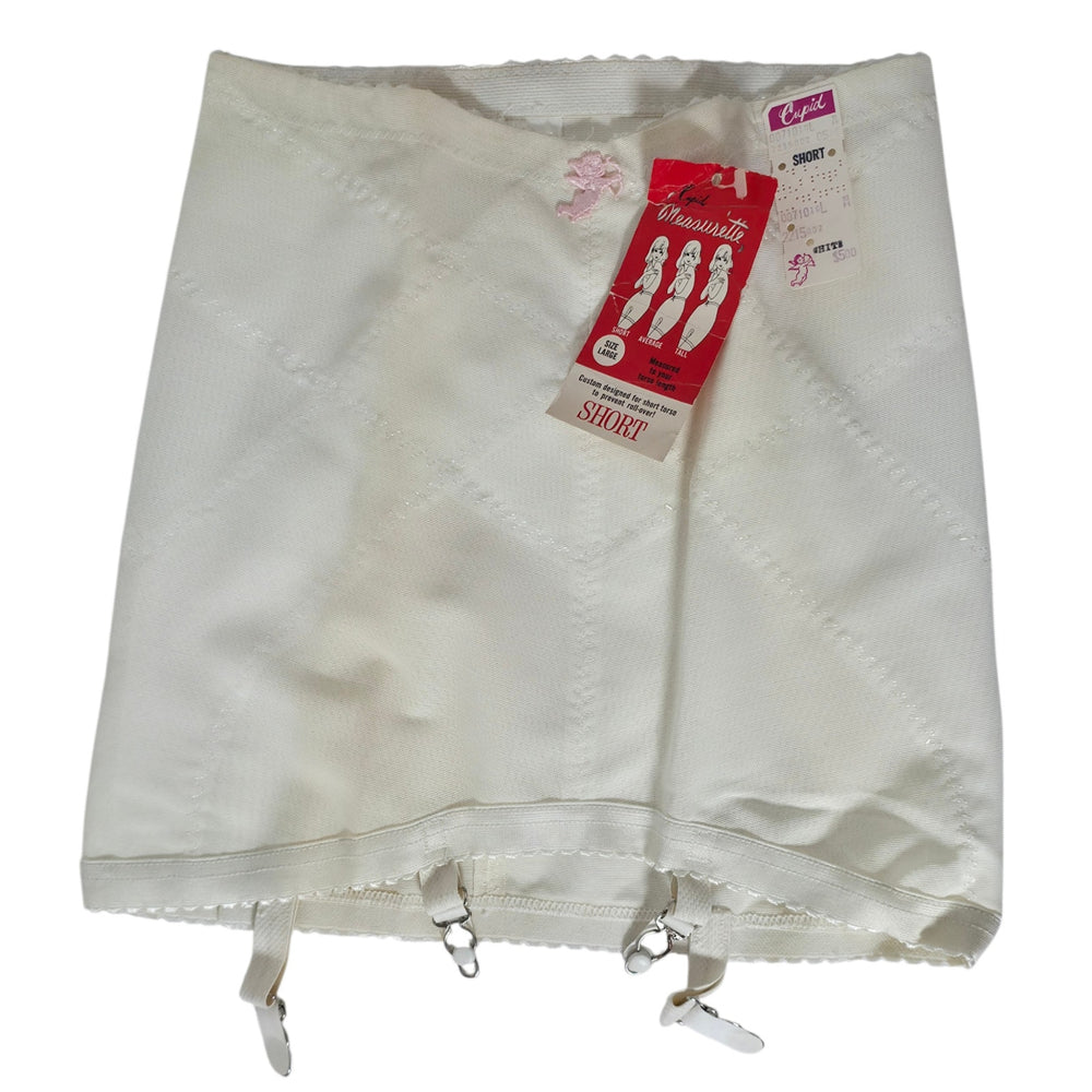 VINTAGE *NEW* 1960's Women's White High-Waisted Girdle with Garter Size L