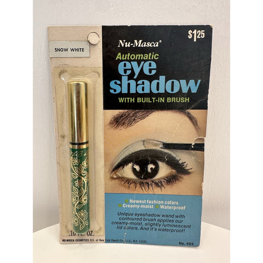 VINTAGE *NEW* 1970's Nu-Masca Eye Shadow w/Brush in Snow White