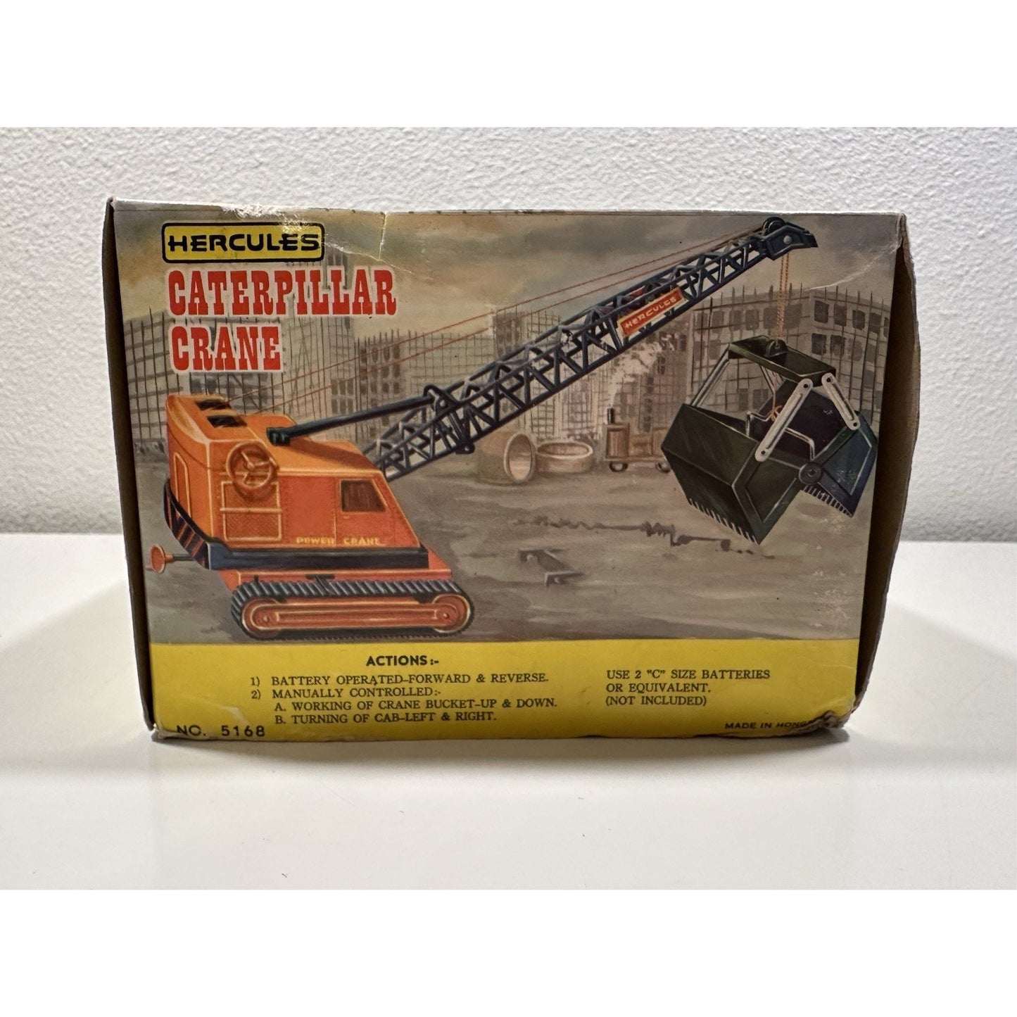 VINTAGE *NEW* 1972 Hercules Caterpillar Crane Battery Operated Toy