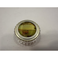 VINTAGE *NEW* 1950's Old Master Silk Printed Silk Lakefront Trinket Box