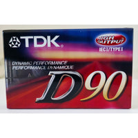 VINTAGE *NEW* 1980's TDK D 90 High Output Blank Audio Cassette Tape Sealed USA