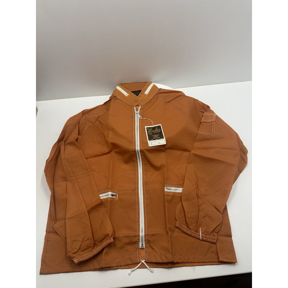 VINTAGE *NEW* 1970's Caribu Men's Nylon All Weather Zip Hood Jacket - Large
