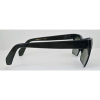 VINTAGE 1970's Glam Unisex Black Frame with Gray Lens Sunglasses Made in Switzerland