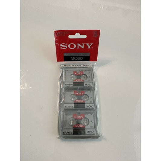 VINTAGE *NEW*  Sony MC-60 MC60 Microcassette Blank Cassette 60 min