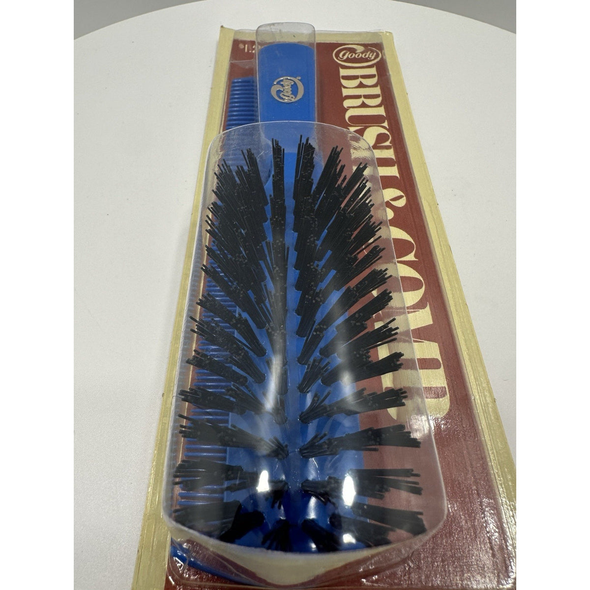VINTAGE *NEW* 1975 Goody #9104 Blue Brush & Comb Nylon Bristle Matching Set