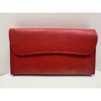 VINTAGE *NEW* 1970's Red Leather - Check, Change, Credit Card, ID Wallet