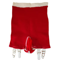 VINTAGE *NEW* 1950's Ban-Lon Women's Red w/White Trim Girdle w/Garter Size M
