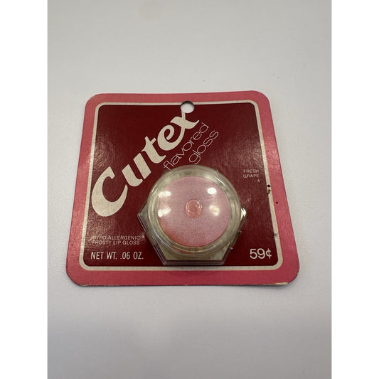 VINTAGE *NEW* 1970's Cutex Fresh Grape Frosty Flavored Lip Gloss on Card