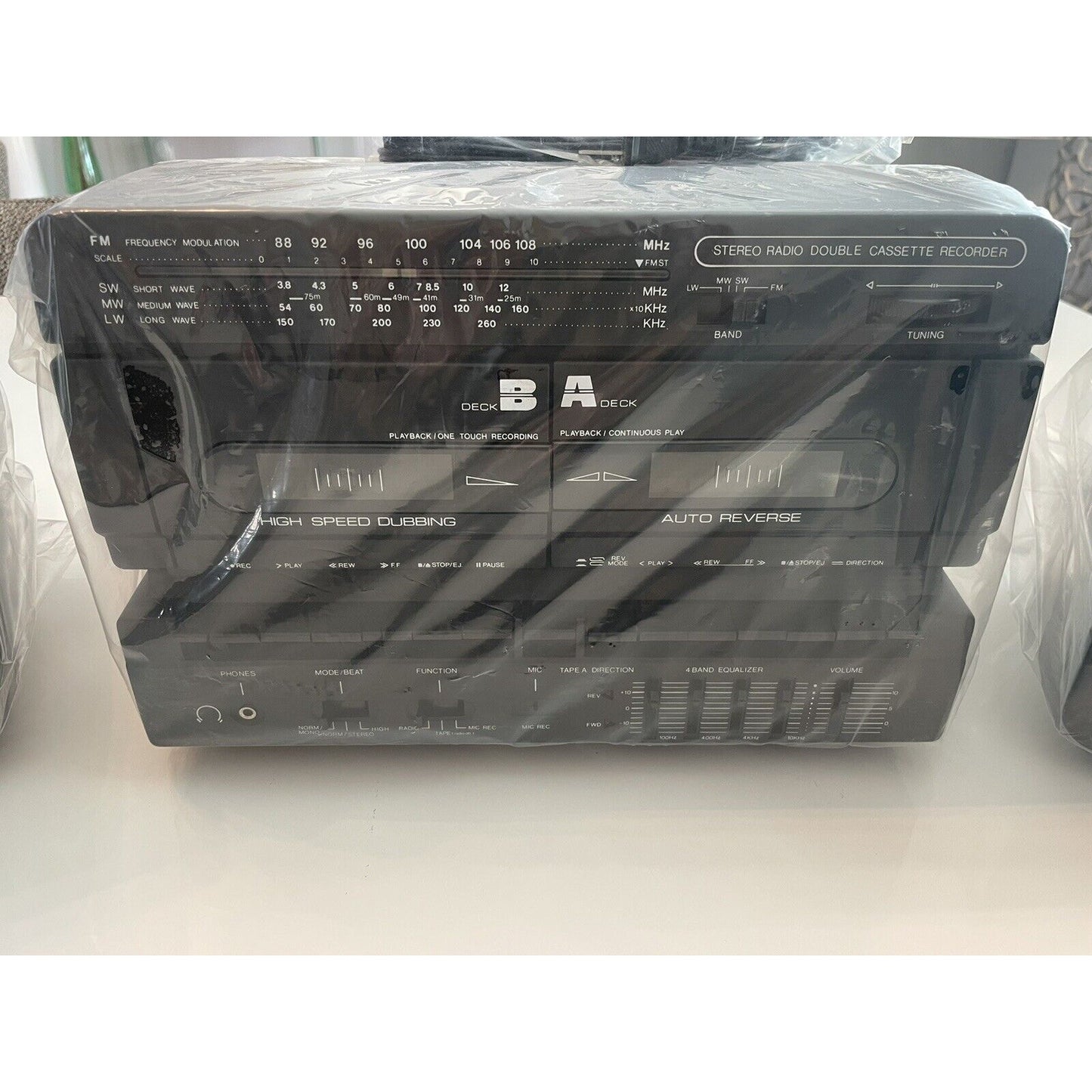 VINTAGE *NEW* 1980's General Sound # GS-2626 4-Band Dual Cassette Boombox