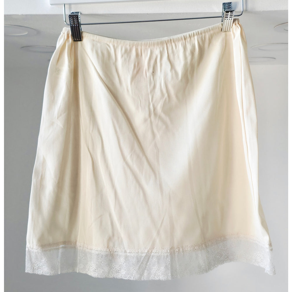 VINTAGE *NEW* 1960's Kayser Women's Beige Half Slip with Lace Design Size M