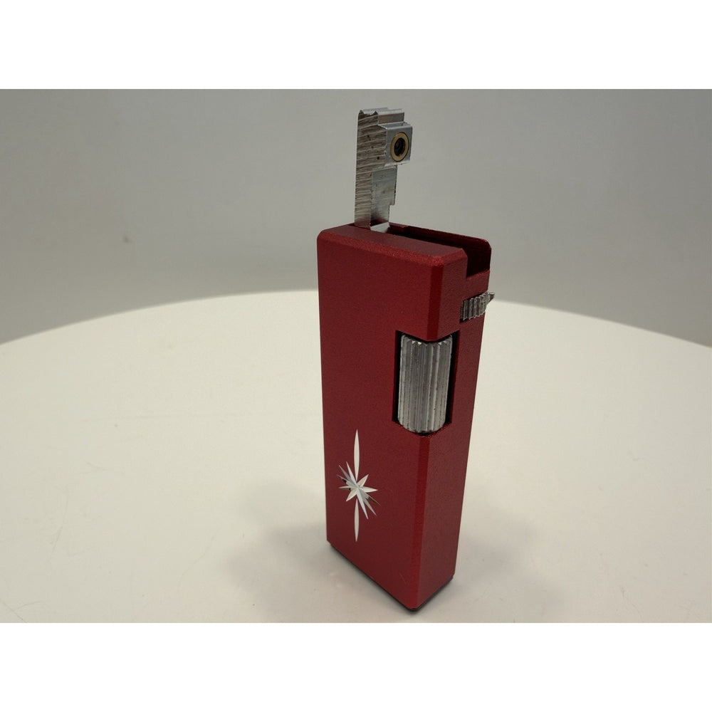VINTAGE *NEW* 1950's Capri w/Design Red/Silver Butane Japanese Lighter