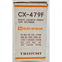 VINTAGE *NEW* 1980's Trident CX-479F Multi-Voltage FM Radio Cassette Boombox