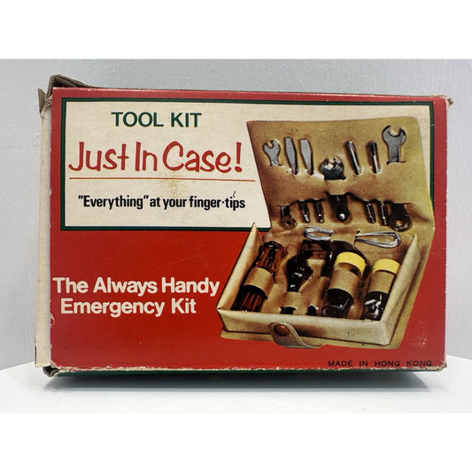 VINTAGE *NEW* 1970's 13-Piece Emergency Tool Kit in Case
