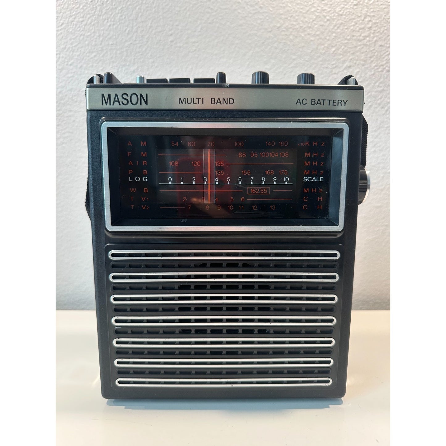 VINTAGE *NEW* 1970's Mason Multi-Band AM-FM-TV-Air-PB-Weather Solid State Radio