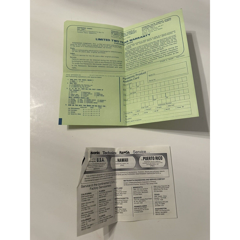 VINTAGE *NEW* 1980's Panasonic RF-444 Portable AM FM Radio Walkman