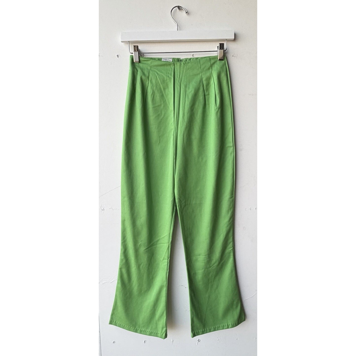 VINTAGE *NEW* 1960's Green Stretch Twill Capri Bell Bottom Cotton Pants Size 10