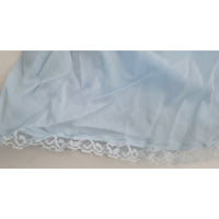 VINTAGE *NEW* 1960's Women's Light Blue Nightgown with White Lace 100% Nylon Size L