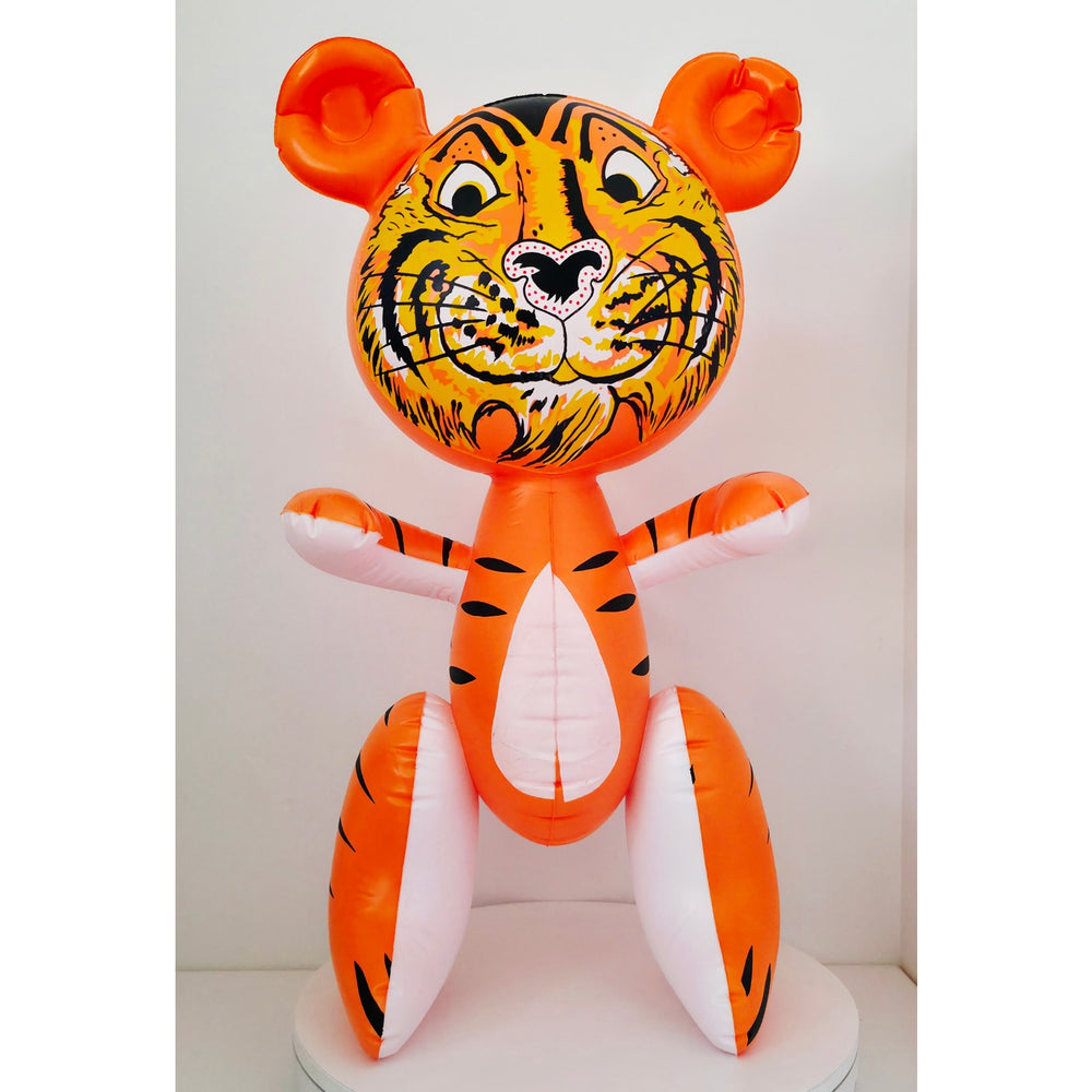 VINTAGE *NEW* 1960’s Inflatable Striped Tiger Toy 22"
