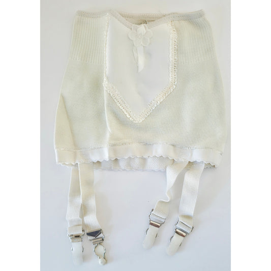 VINTAGE *NEW* 1960's Empire Foundation Women's Cream Girdle Garter Size S