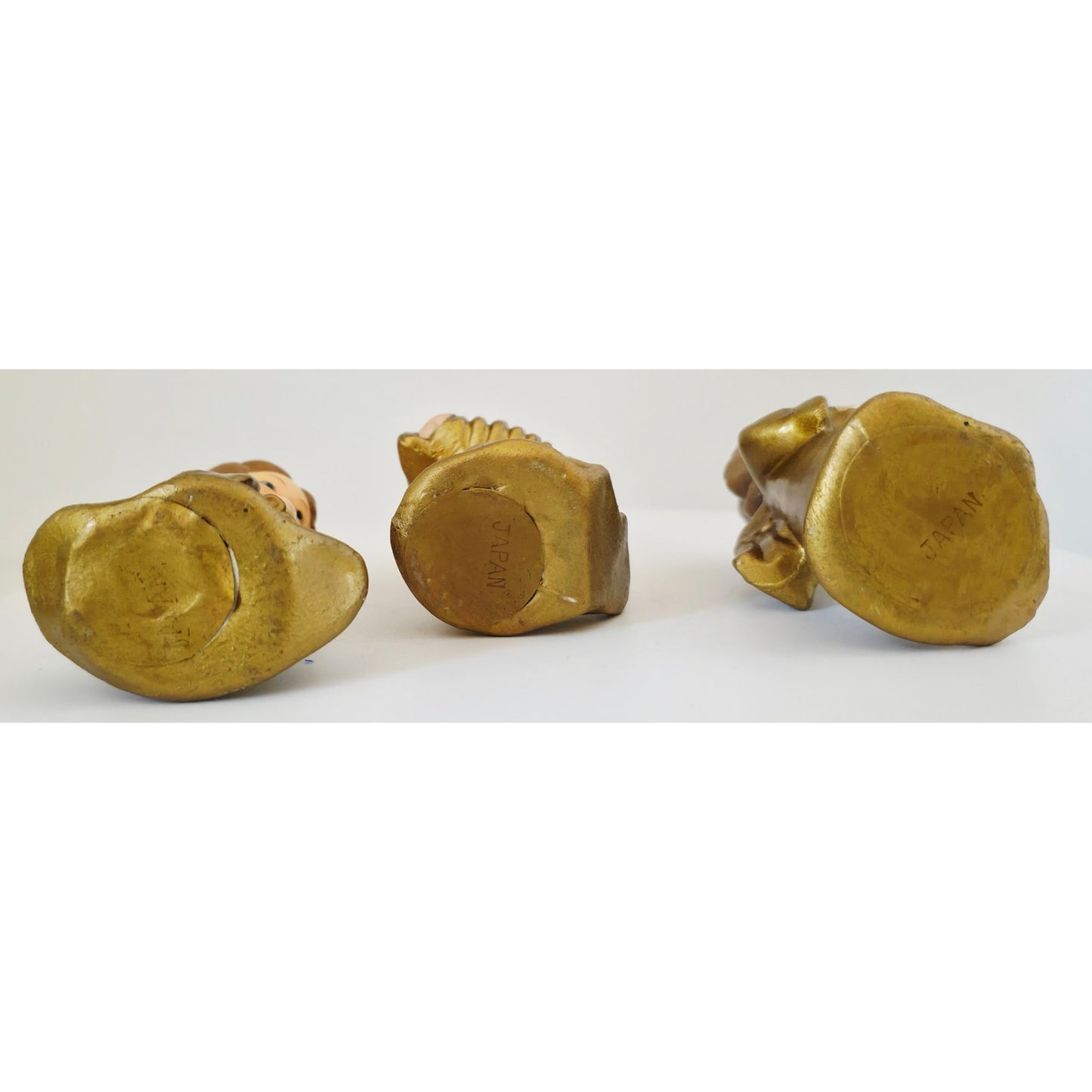VINTAGE *NEW* 1960's Commadore Happy Time Set of 3 Gold Singing Angel Figurines