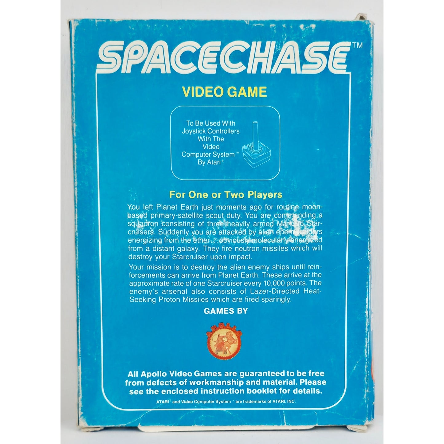 Atari 1982 SPACE CHASE Video Game NOS Open Box with Wear Unsold Dealer Stock