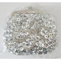 VINTAGE *NEW* 1960's Small Silver Change Purse with Pearl Design Never Opened