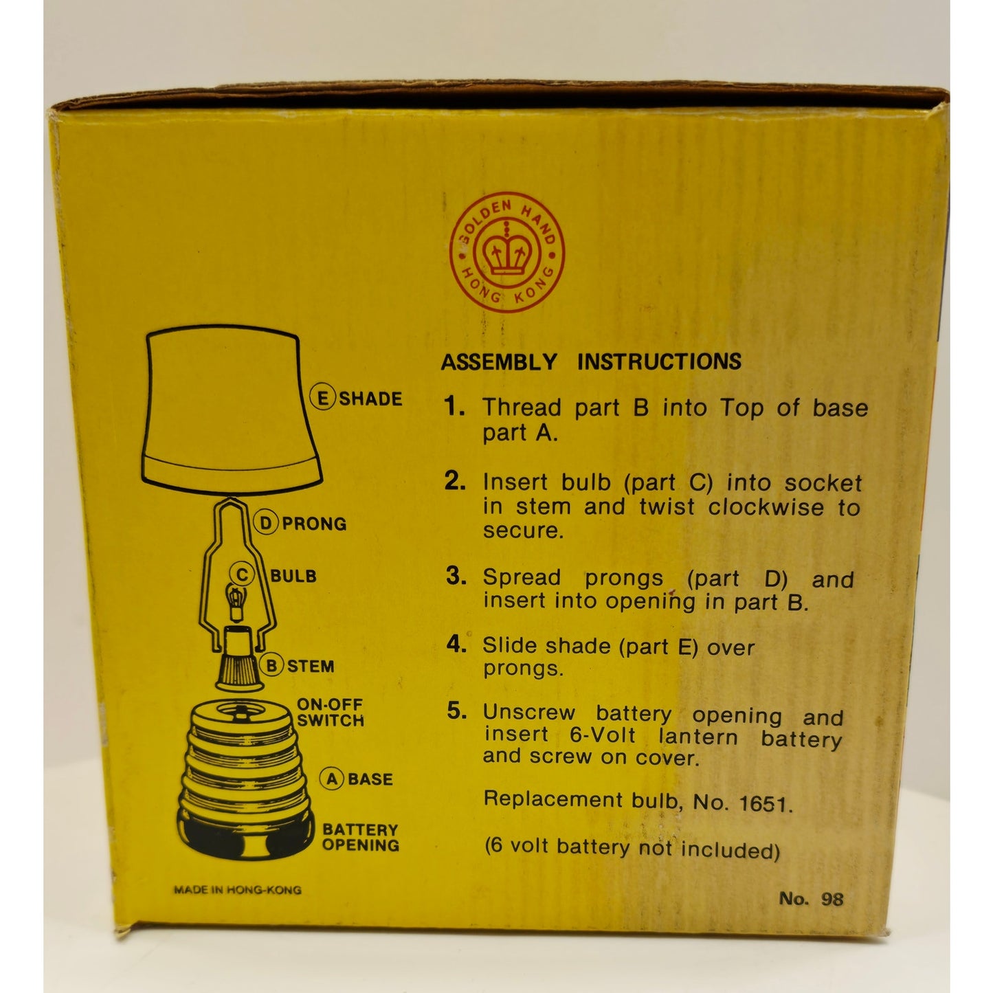 VINTAGE *NEW* 1970's Red and White Battery Operated Indoor-Outdoor Table Lamp