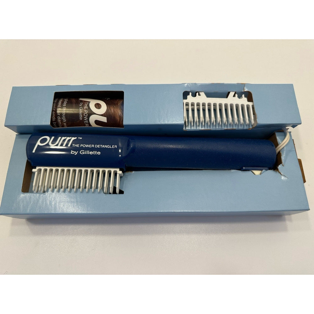 VINTAGE *NEW* 1970's Gillettte AC-1 Purrr Power Electric Detangler Comb