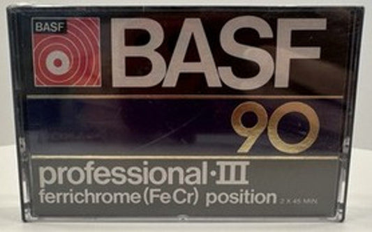 VINTAGE *NEW* 1970's BASF 90 Pro III Ferrichrome position Blank Cassette Tape