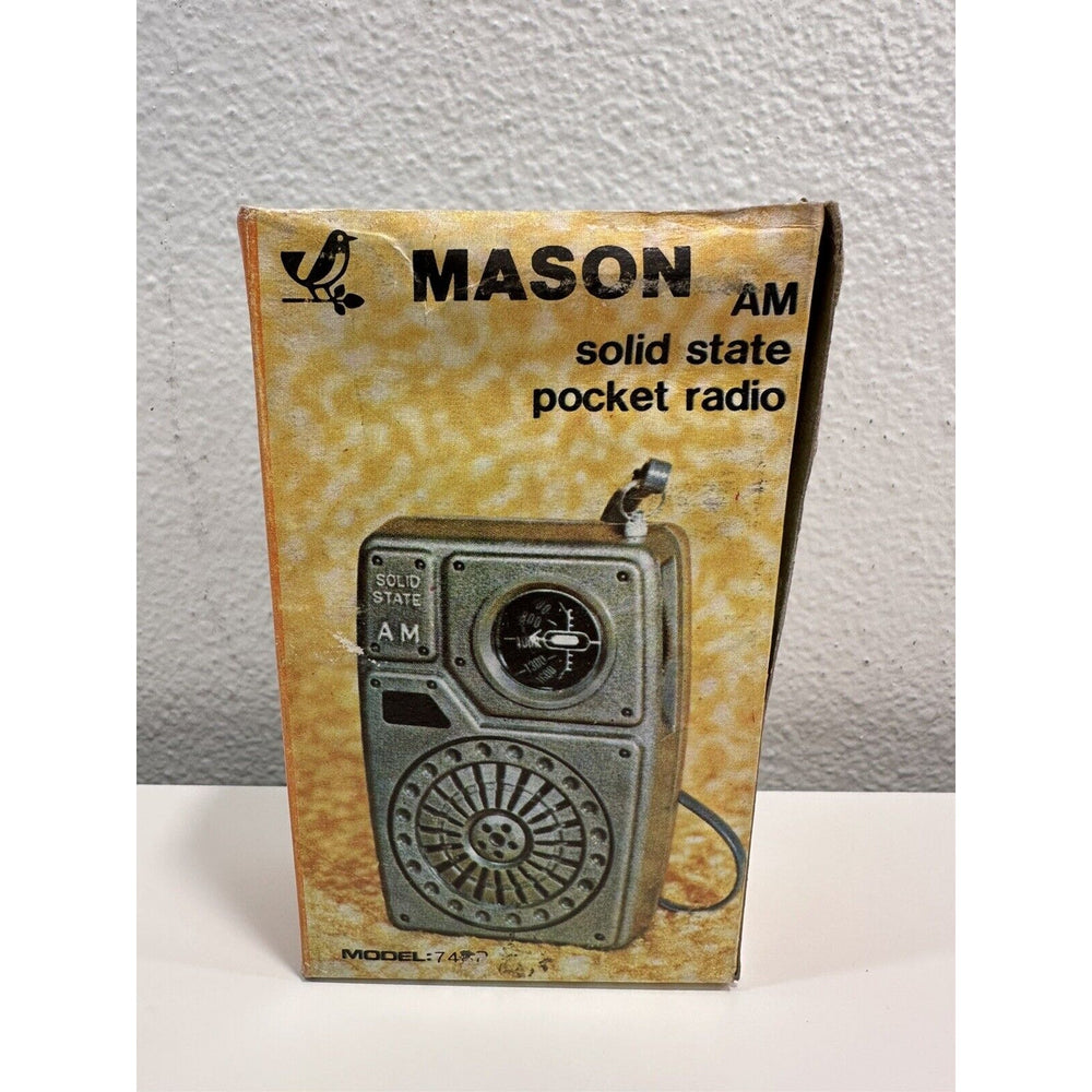 VINTAGE *NEW* Mason Solid State AM Transistor Pocket Radio