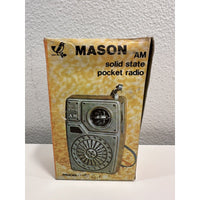 VINTAGE *NEW* Mason Solid State AM Transistor Pocket Radio
