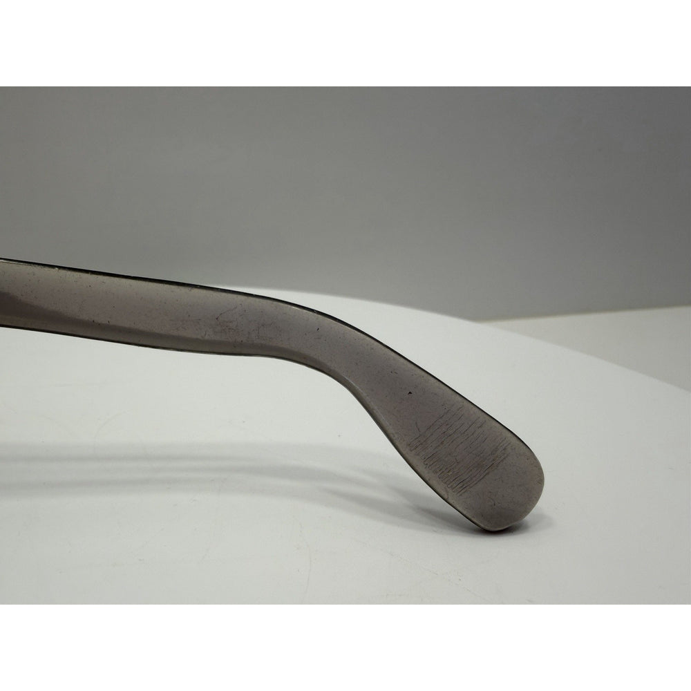 VINTAGE *NEW* 1960's Glam Unisex Sunglasses Gray Rnd Frame/Green Lens ITALY