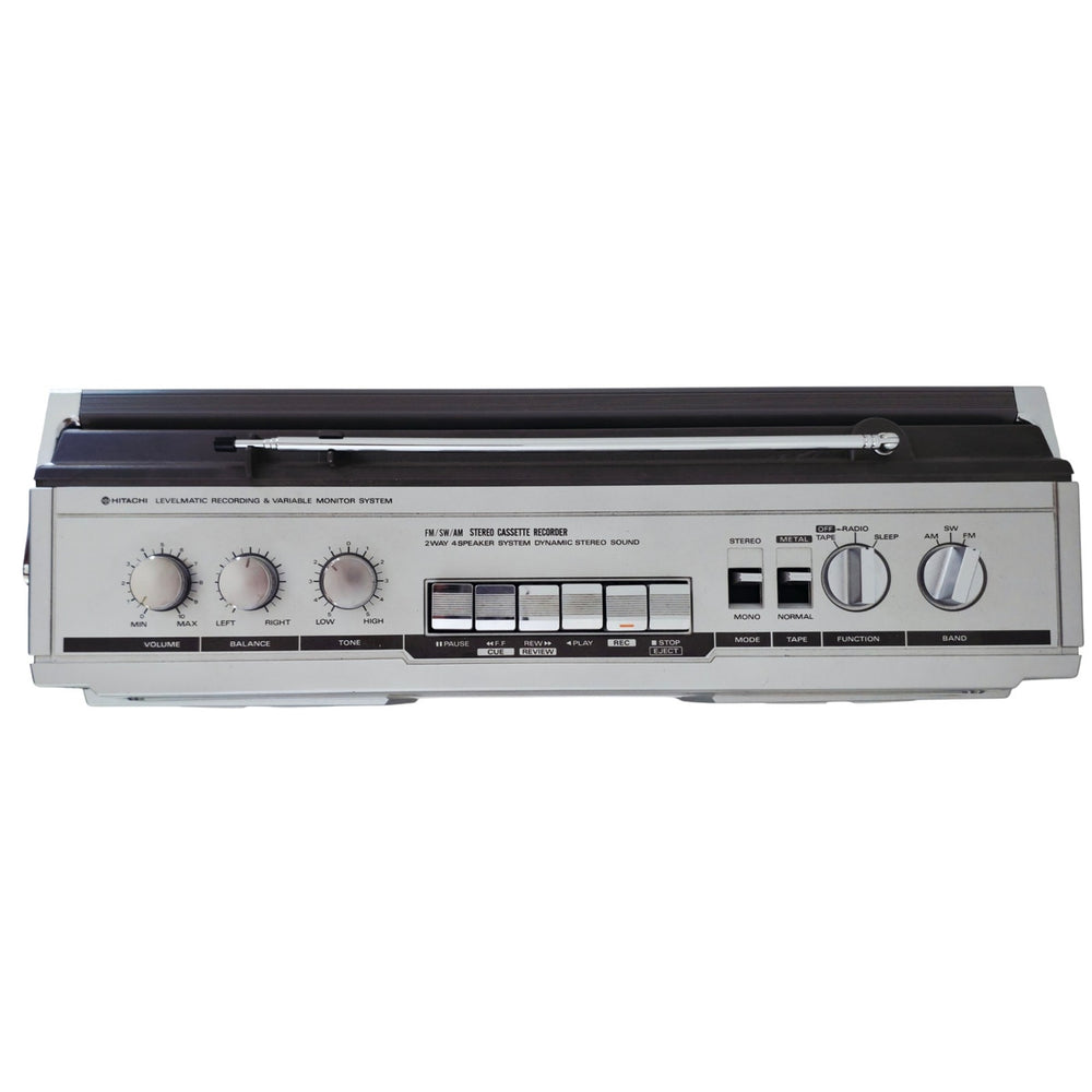 VINTAGE *PRISTINE* 1980's Hitachi TRK-7800H Cassette Tape AM/FM Radio Boombox