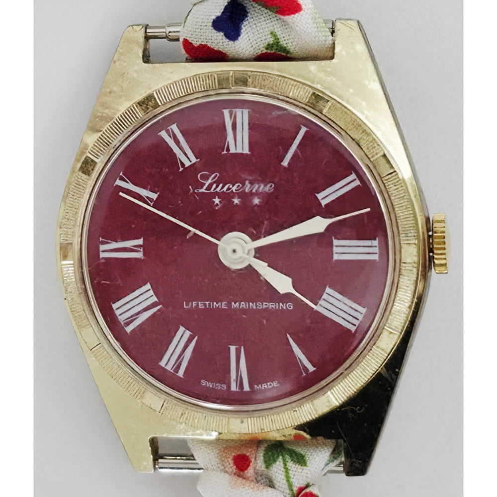 "Frozen In Time" 1960's Vintage Watch Face w/ Silk/Satin Tie Bracelet