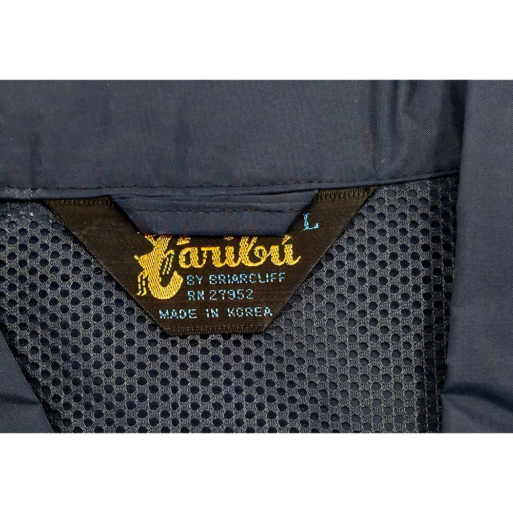 VINTAGE *NEW* 1970's Men's Dark Navy 100% Nylon All Weather Zip Hood Jacket Size L