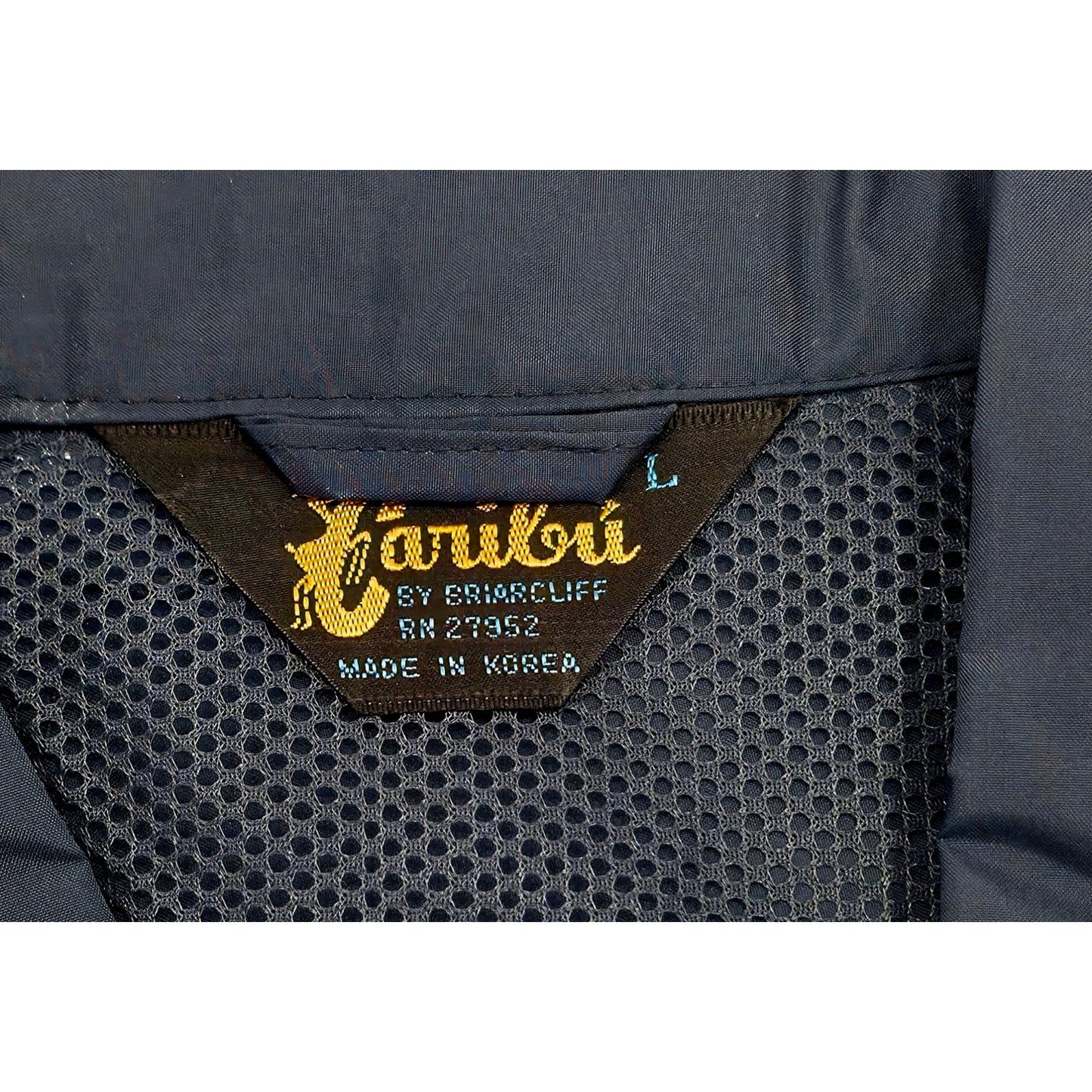 VINTAGE *NEW* 1970's Men's Dark Navy 100% Nylon All Weather Zip Hood Jacket Size L