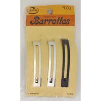 VINTAGE *NEW* 1975 Goody #7906 Stay-Tight Barrettes Set of 3 USA