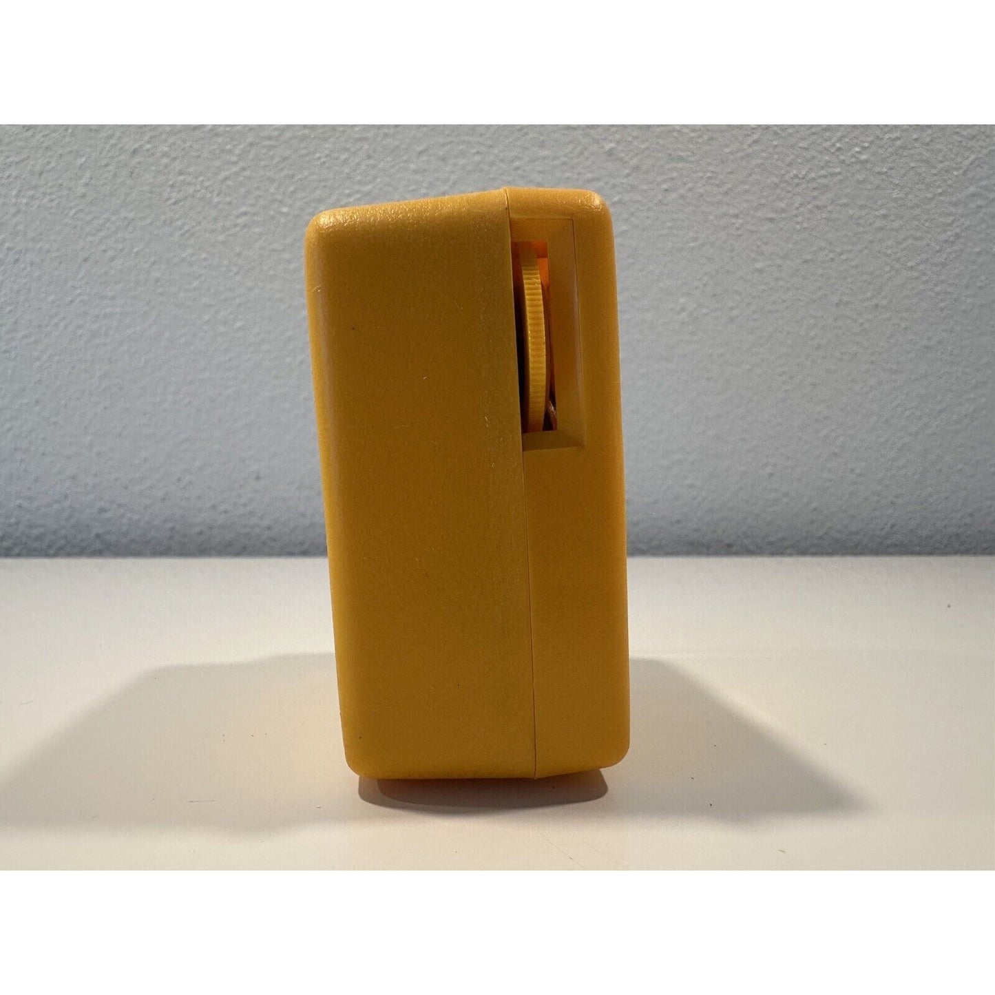 VINTAGE *NEW* 1970's MUSTANG AM Micro Solid State Transistor Radio-Yellow