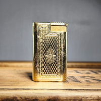 VINTAGE *NEW* 1960's Gent Gold Textured Butane Lighter Japan