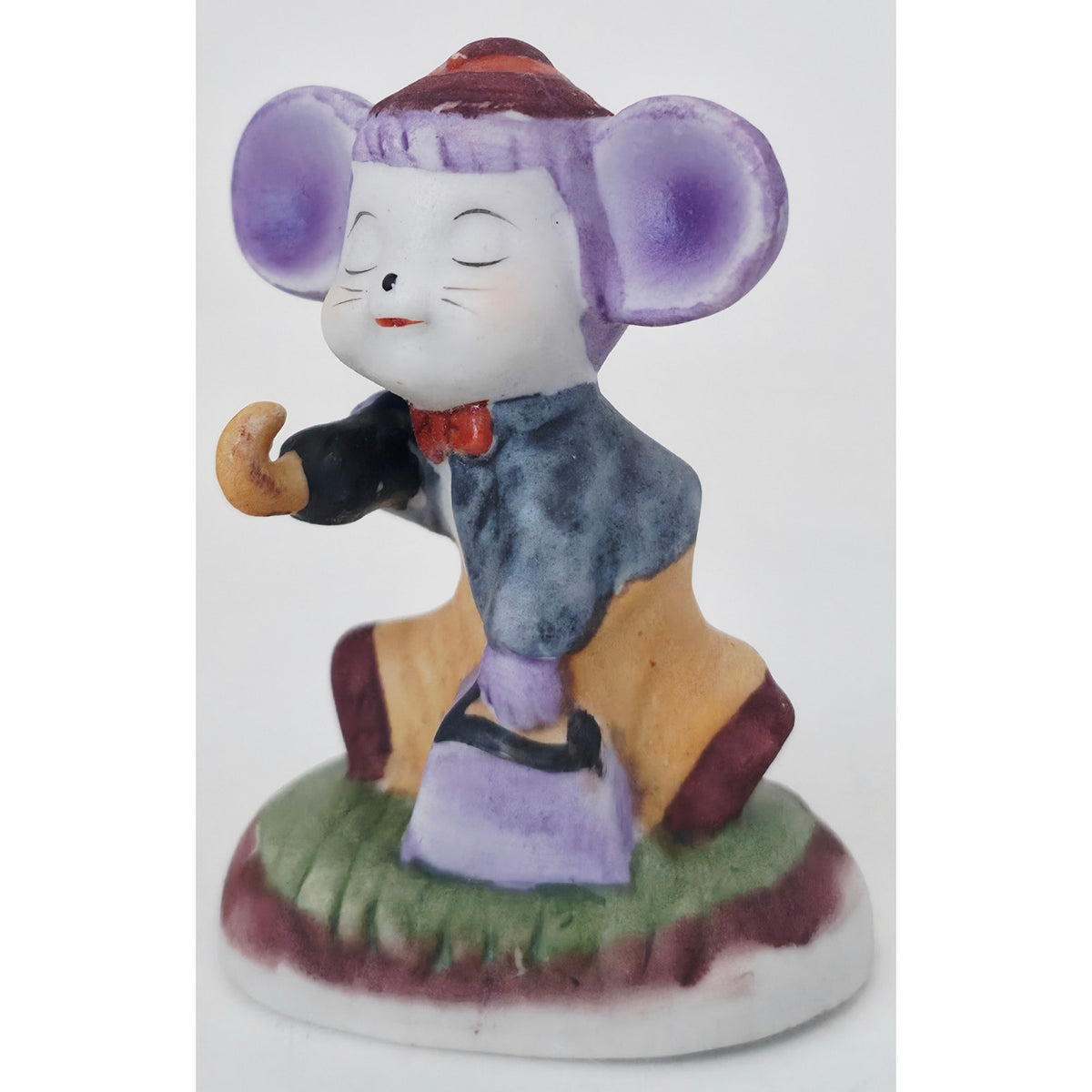 VINTAGE *NEW* 1960's Homco Mouse in Jacket Miniature Ceramic Figurine Korea