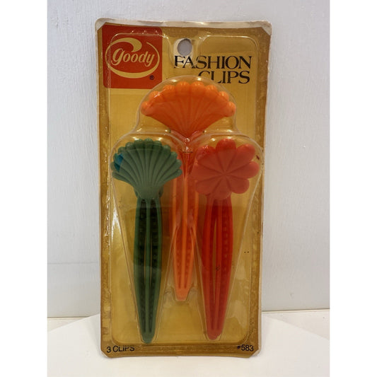 VINTAGE *NEW* 1985 Goody Fashion Hair Clips Multi Color 583 3-Pack | Movie